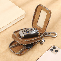 Key Bag Men Genuine Leather Retro Multifunction Large Capacity Home Lock Spoon Bag Car Key Bag Universal Key Cover