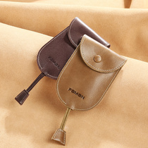 faman portable head layer cow leather key bag male and female pull-out lock spoon bag car genuine leather key cover shell small