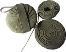 Backpack with backpacking rope Jun green packed cotton quilts outdoors with wide straps and narrow compression belts