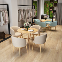 Solid Wood Negotiation Table And Chairs Brief Portfolio Reception Receptable Office Casual View Consultation Training Strip Small Round Table