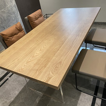 Nordic solid wood minimalist dining table and chairs combined modern light extravagant conference table log in talks table creative desk long table