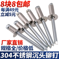 M3M3 pull nail rivet stainless steel Sunk Head core pump 304 2M4M5mm decoration