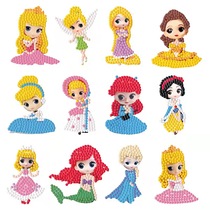 Cartoon Princess Diamond Painting Nursery Handmade DIY Making Applid Children Stickup Toys Casual Stickup