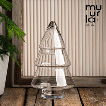 Finland muurla glass Christmas tree storage jar Candlelabra New Year decoration Christmas creative gift storage