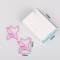 Kitten paper clip Cute rose red paper clip Golden paper clip small pin cartoon bookmark decoration