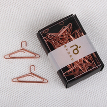 Rose gold paper clip hanger paper clip pendant Return needle Cute return needle Creative doll buckle needle 12pcs