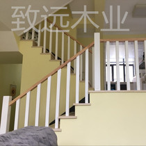 Solid wood stair handrail Post guardrail wooden railings wooden stair railing fence posts household interior simple and modern