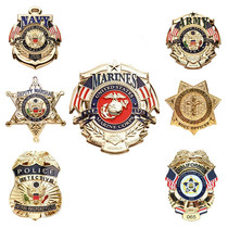 American Military Fans Badge Pure Brass Brass Los Angeles Navy Army Combat Police Seven Horns Grand Memorial Badge