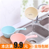 Thickened Confectionery color Water Spoon Bathroom Kitchen water ladywater Shampoo Cups Plastic water spoons deepen rafting water ladle