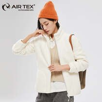 Double-faced fleece womens fleece jacket mens autumn and winter thickened coral velvet cardigan jacket jacket inner liner