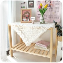 ins style lace tablecloth desk student fabric cotton linen Japanese small coffee table French rectangular European retro