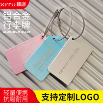 Luggage tag custom logo travel suitcase hang tag creative aircraft consignment tag pendant tag luggage bag anti-loss tag customized