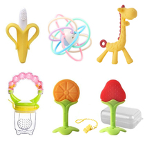 Baby tooth grinding tooth stick artifact baby bites Manhattan hands ball toy music tooth bite silicone gel boiled