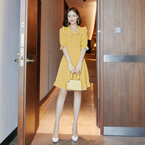 Small dress 2020 new banquet yellow dress can usually be worn for weddings and wear women's temperament dresses