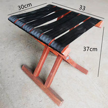 Solid wood locust wood Maza outdoor barbecue foldable stool fishing household portable folding stool bench folding