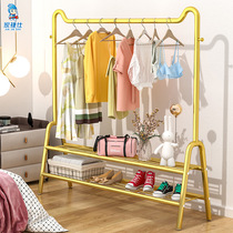 Light luxury creative drying rack floor folding home bedroom hanging hanger Rod balcony cool drying clothes quilt artifact