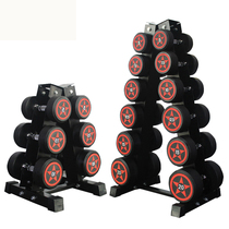 Yuxin round head bag rubber PEV dumbbell rack set combination mens dormitory home fitness studio dumbbell