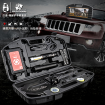 HANDao multi-function car engineer shovel set outdoor car shovel camping rescue first aid kit toolbox