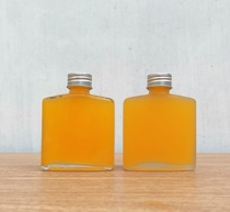 250ml glass two two small wine bottle empty bottle juice flat drink bottle 50ML outer belt net red milk tea bottle with cap