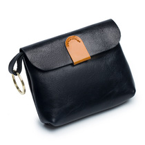 Ultra thin new small retro zero wallet card bag male lady soft mini genuine leather documents bag mini-key bag