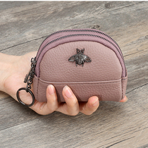 Headlayer Cow Leather Zero Wallet Multilayer Minimalist small coin bag genuine leather double zipped shells Women with small card bag new