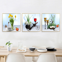 Restaurant decorative painting modern simple clock hanging painting background wall decoration mural living room tripchine wall clock hipster