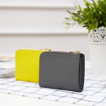 BOLIZ Practical Type Inner Full Head Layer Cow Leather Zero Wallet Coin Bag Key Bag Key Button Dual-use