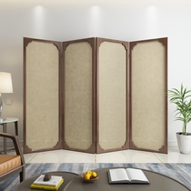 Japanese modern minimalist rattan screen living room bedroom hotel porch office removable folding screen solid wood partition
