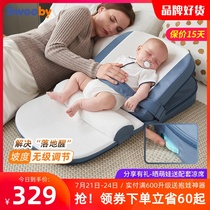 sweeby baby anti-spitting milk slope pad Newborn baby anti-overflow milk artifact Anti-choking milk pillow pacify feeding