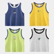  Baby round neck vest 2021 summer boys Childrens clothing Childrens sleeveless top tx-b361
