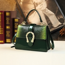 French high-end big card DUDK light extravagant womens bag Senior new crocodile tattoo leather single shoulder inclined satchel bag