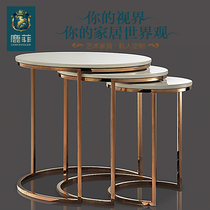 Lufei simple modern furniture original design bright stainless steel rose gold foot set a few boutique corners a few round a few