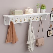  Wall-mounted coat rack foyer shelf Wall solid wood hanger Jane European entrance hanger Space-saving coat hook