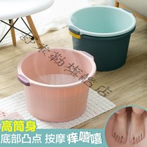 Foot basin bubble foot bucket household plastic massage foot washing artifact over calf health bucket foot bath tub insulation foot wash bucket