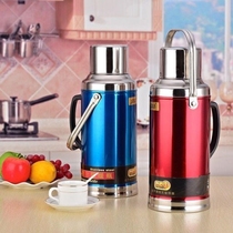 Stainless steel shell hot water bottle home warm water bottle warm water bottle warm bottle warm bottle glass inner warm pot