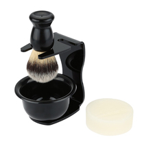 Hu brush holder set Hu soap bowl Acrylic holder with shaving brush Shaving brush Shaving brush