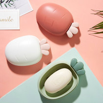 Creative soap box personality with lid cute large soap box toilet drain storage box household cartoon soap tray