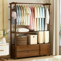 Xinghe home edge coat rack storage rack multi-function integrated bamboo hanging hanger floor bedroom simple household