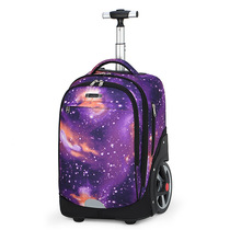 The tie rod bag primary and middle school boys and girls mass junior high school students big wheel may be the back climb waterproof back dual-use