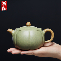 Yixing pure handmade purple sand pot famous authentic large capacity Xi Shi pot bean green sand bubble tea single pot tea set