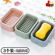 3 soap boxes Bathroom drain double Nordic soap box creative new plastic travel handmade soap holder soap holder