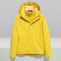 Autumn and winter National tide UE outdoor windbreaker overcoat womens three-in-one two-piece wind waterproof breathable warm jacket men