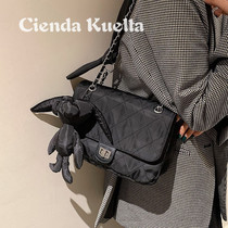 Singapore Simple Lingge bag womens 2022 new autumn and winter large capacity Womens bag shoulder shoulder bag tote bag tide
