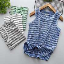  Boys  vest summer ultra-thin breathable fat loose plus fat slub cotton ice silk mesh hollow childrens hurdler