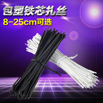 Electro-galvanized wire wire 0 55 plastic-coated wire wire cable tie cable tie grape vine strapping rope 10cm flat