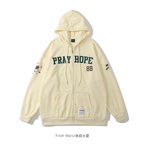 From Mars love small tail American retro embroidery National Tide brand ins loose bf couple oversize