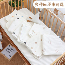 Baby sheets Newborn baby mattress childrens bed hats cotton cotton padded cushion ins Korea Spring and Autumn Summer