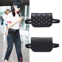  Belt mobile phone waist bag female summer tide net red ins shopping guide messenger chest bag Fashion all-match rivet belt small bag