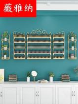 Goods Wall Wall makeup shop cabinet nail polish placement no storage rack subnet red finger beauty display decoration