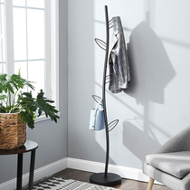 Chinese hat rack leaf shape does not take up space Home Nordic ins Wind Net red light luxury hanger floor bedroom